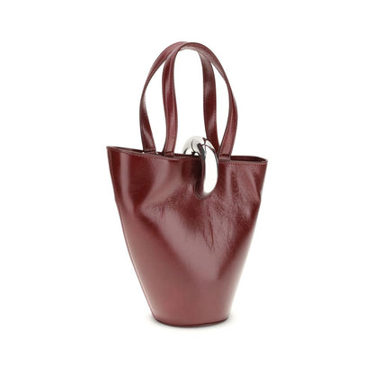 Jacquemus Red Leather Asymmetric The Bambola Bucket Bag