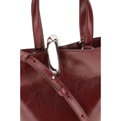 Jacquemus Red Leather Asymmetric The Bambola Bucket Bag