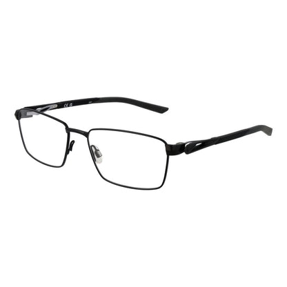 Nike Black Men’s Optical Glasses – Rectangular Full-Rim Frame, 54mm