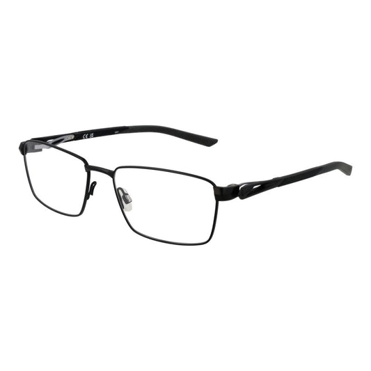 Nike Black Men’s Optical Glasses – Rectangular Full-Rim Frame, 54mm