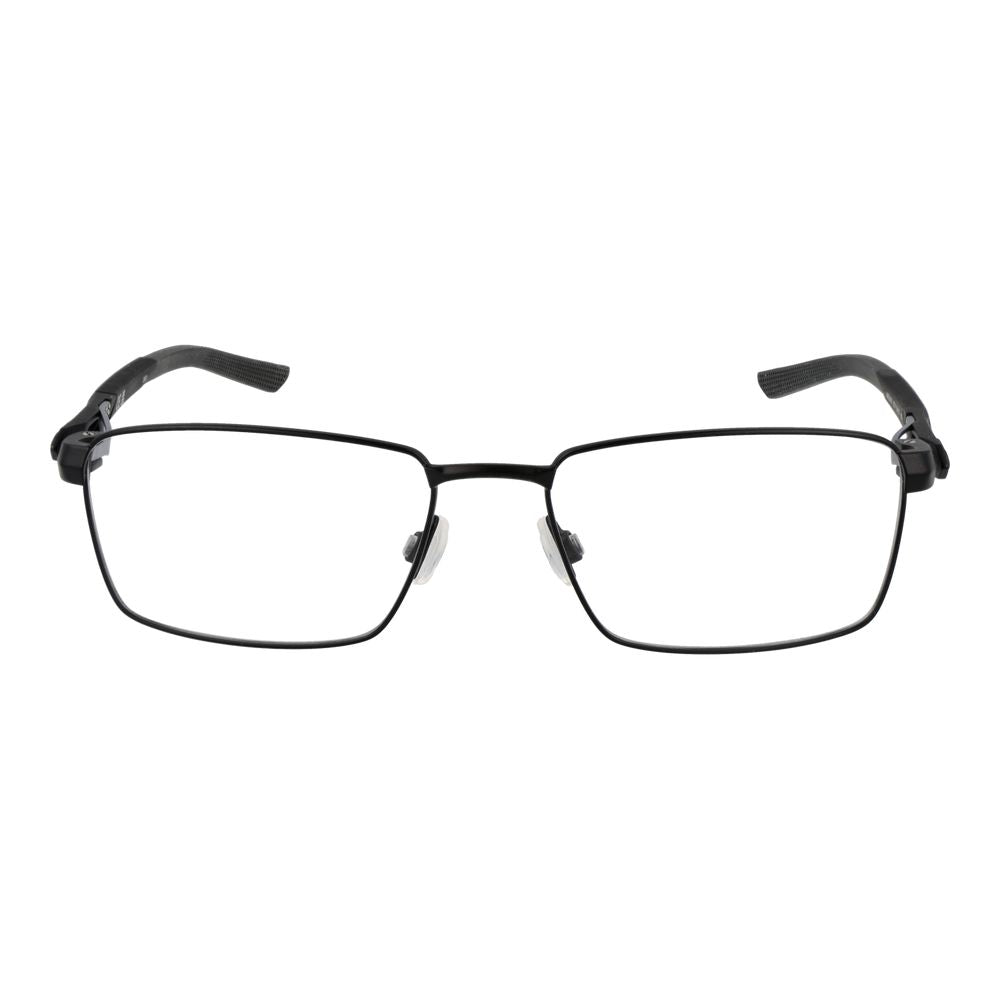 Nike Black Men’s Optical Glasses – Rectangular Full-Rim Frame, 54mm