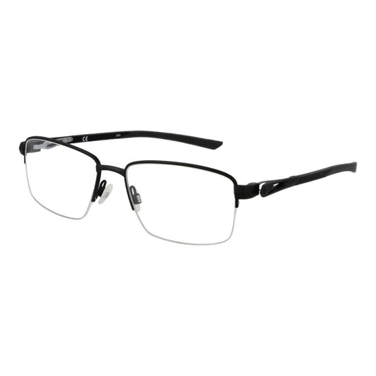 Nike Men’s Optical Glasses – Black Half-Rim Frame, 55mm