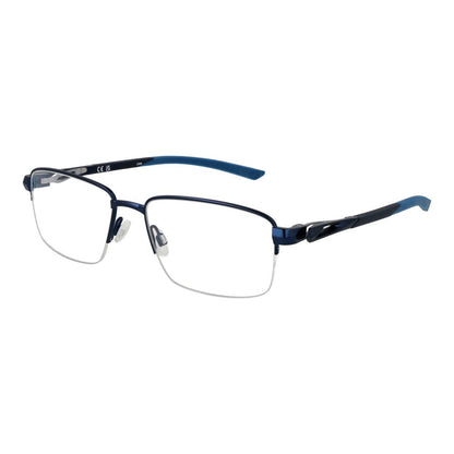 Nike Men’s Optical Glasses – Blue Half-Rim Frame, 55mm