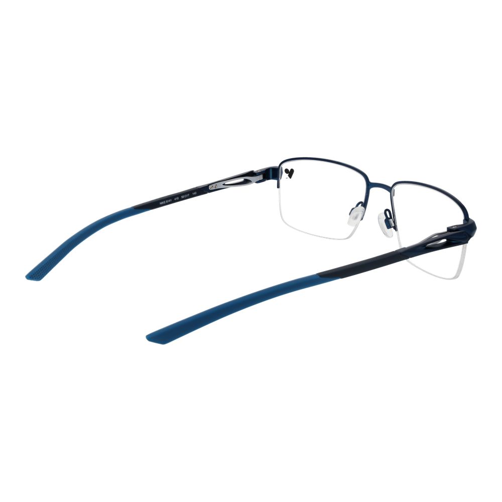 Nike Men’s Optical Glasses – Blue Half-Rim Frame, 55mm