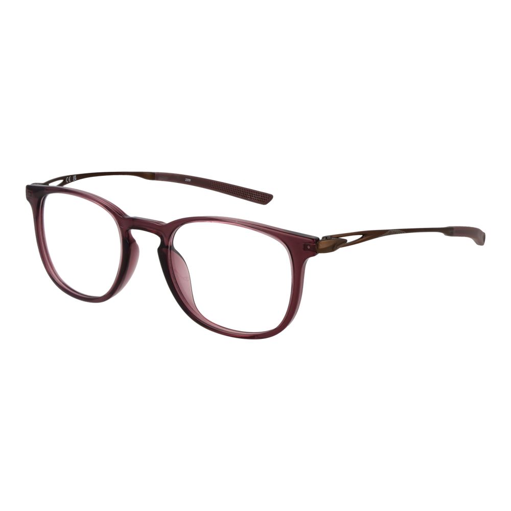 Nike Brown Unisex Optical Frames – Round Full-Rim Design, 49mm