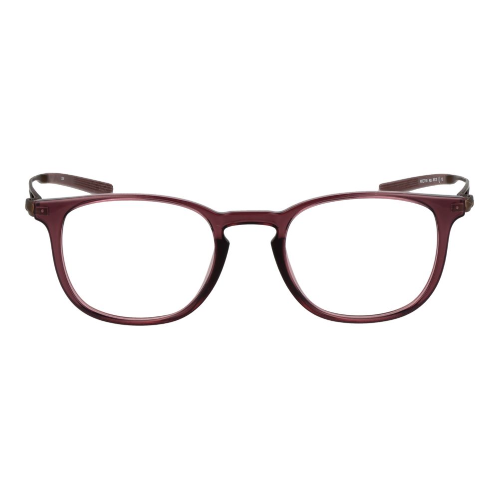 Nike Brown Unisex Optical Frames – Round Full-Rim Design, 49mm