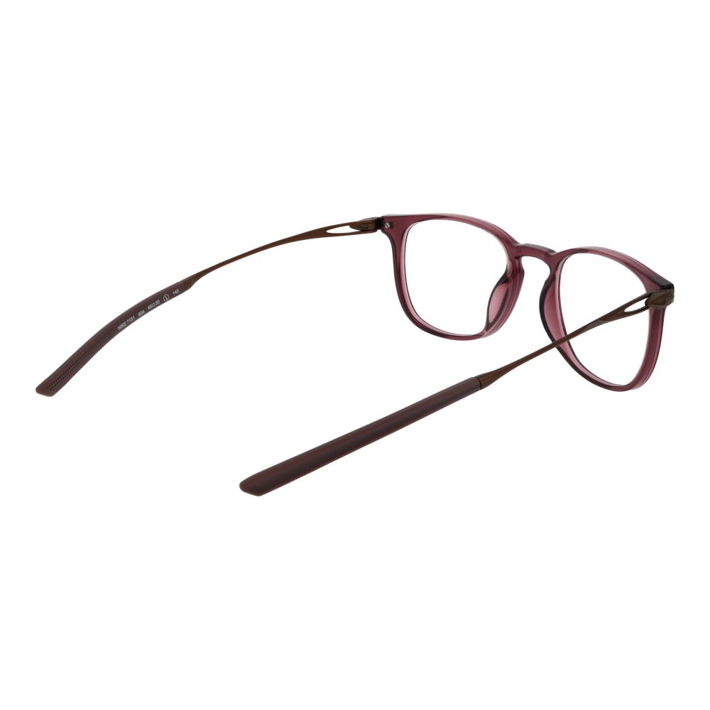 Nike Brown Unisex Optical Frames – Round Full-Rim Design, 49mm