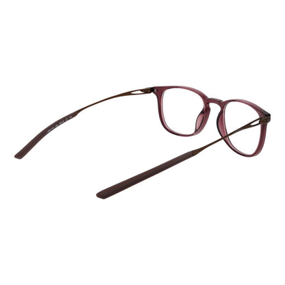 Nike Brown Unisex Optical Frames – Round Full-Rim Design, 49mm