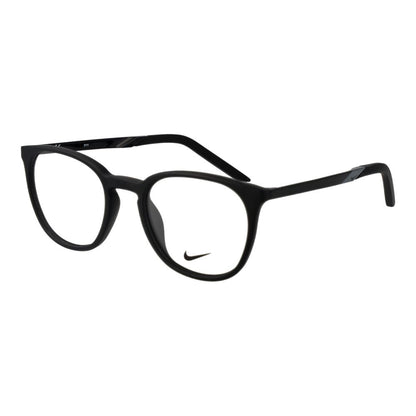 Nike Black Unisex Optical Frames – Full-Rim Round Design, 51mm