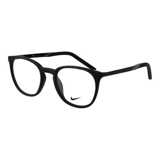 Nike Black Unisex Optical Frames – Full-Rim Round Design, 51mm