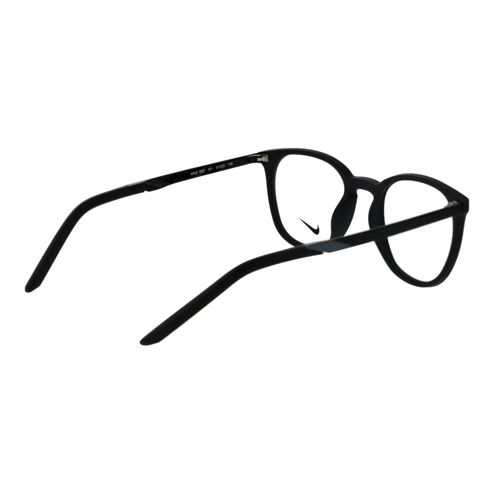 Nike Black Unisex Optical Frames – Full-Rim Round Design, 51mm