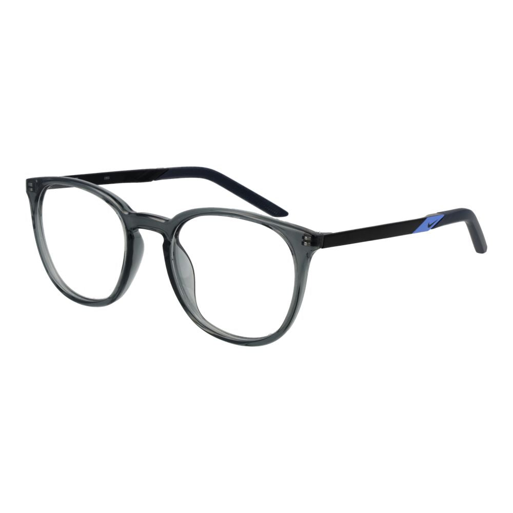 Nike Gray Unisex Optical Frames – Full-Rim Round Design, 51mm