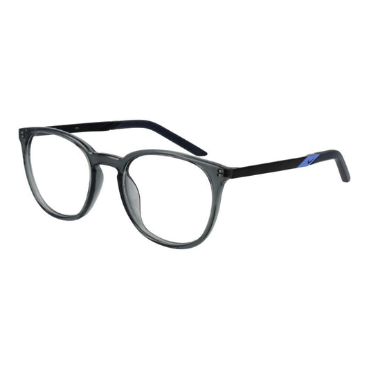 Nike Gray Unisex Optical Frames – Full-Rim Round Design, 51mm