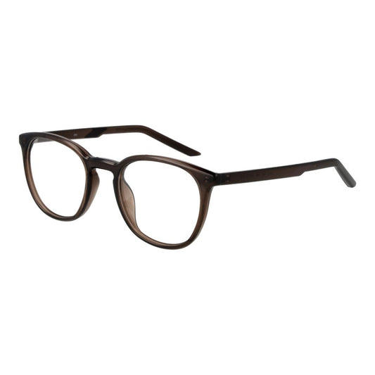 Nike Beige Unisex Optical Frames – Full-Rim Round Designer Glasses