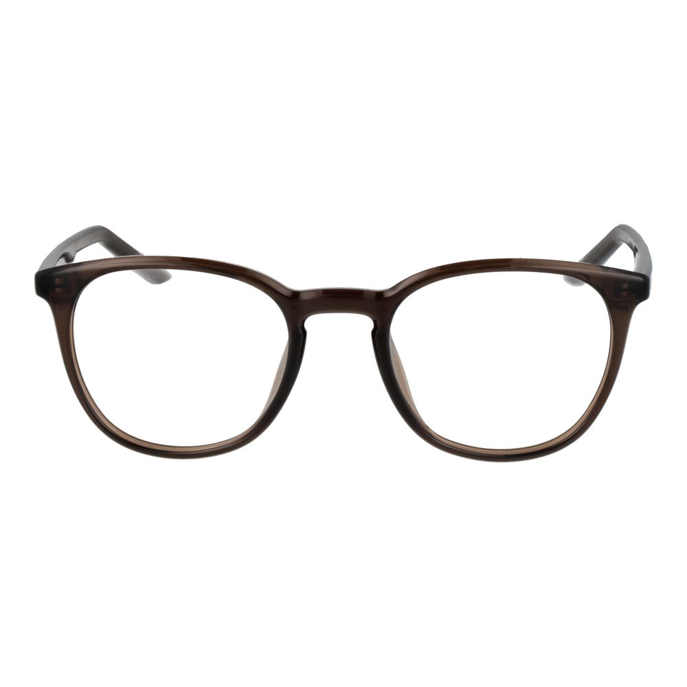 Nike Beige Unisex Optical Frames – Full-Rim Round Designer Glasses