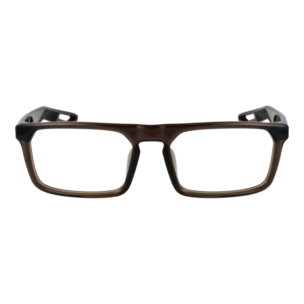 Nike Beige Unisex Optical Frames – Full-Rim Rectangle Design