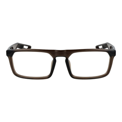 Nike Beige Unisex Optical Frames – Full-Rim Rectangle Design