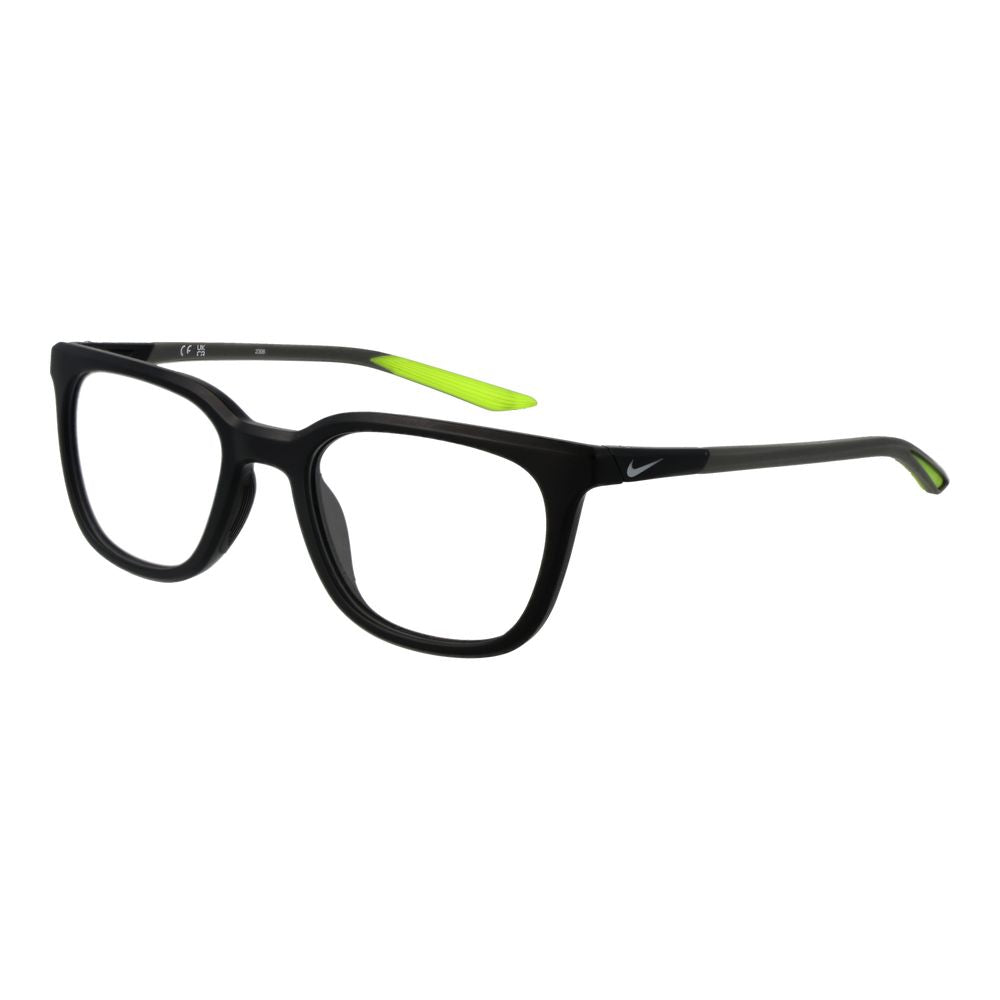 Nike Men's Optical Frames – Black Square Full-Rim Design, 52mm