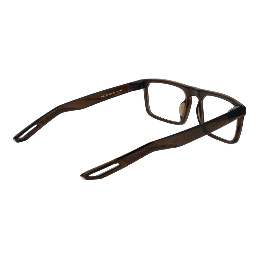 Nike Beige Unisex Optical Frames – Full-Rim Rectangle Design