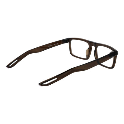 Nike Beige Unisex Optical Frames – Full-Rim Rectangle Design