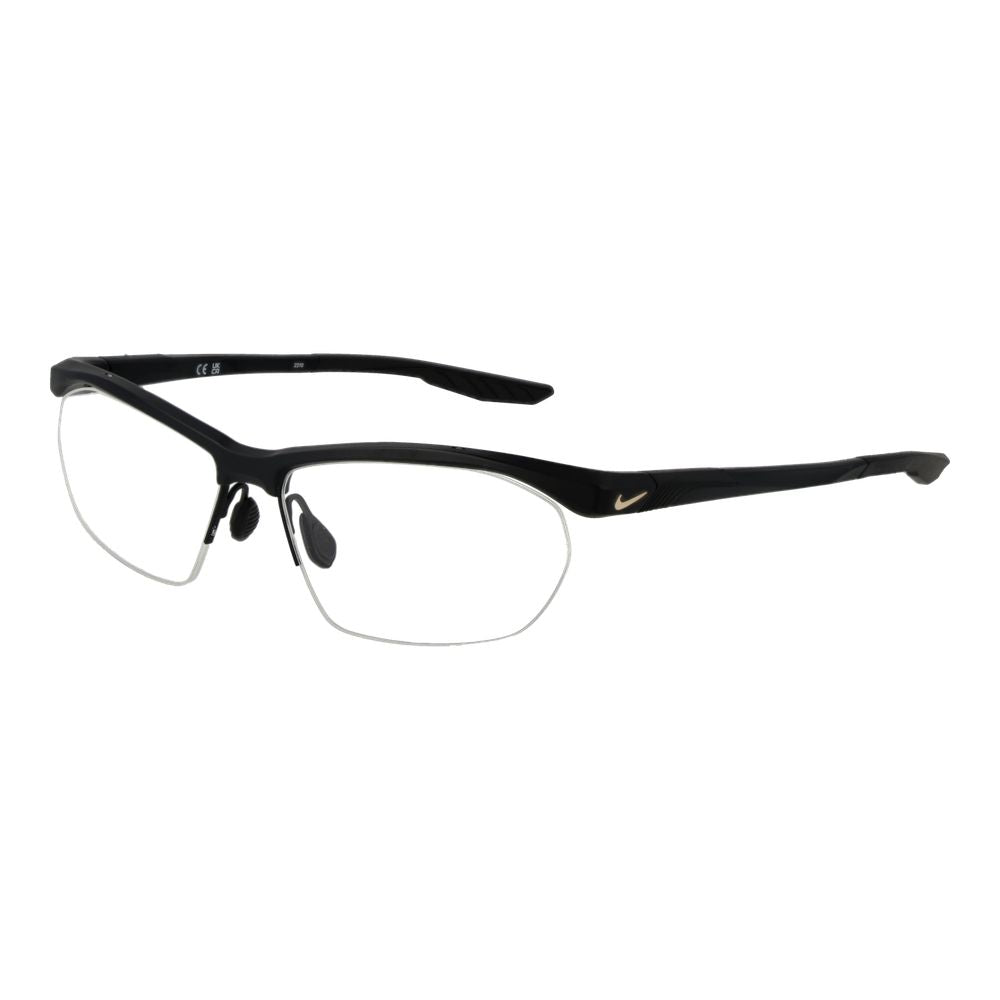 Nike Men's Optical Frames – Black Half-Rim Design, 58mm
