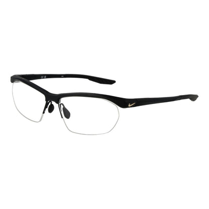 Nike Men's Optical Frames – Black Half-Rim Design, 58mm