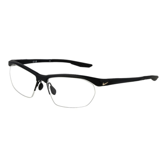Nike Men's Optical Frames – Black Half-Rim Design, 58mm
