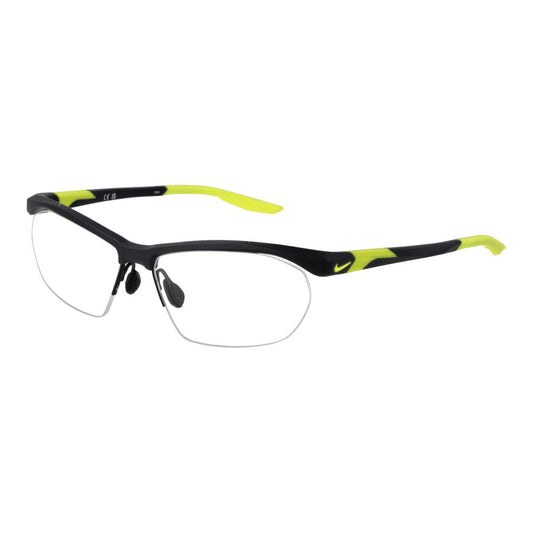Nike Men's Optical Frames – Grey Half-Rim Design, 58mm