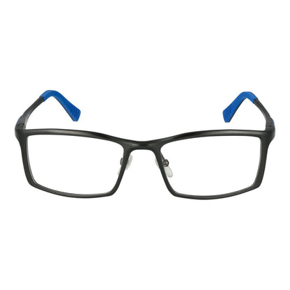 Fila Gray Men’s Optical Frames – Gunmetal Rectangle Full-Rim, 55mm