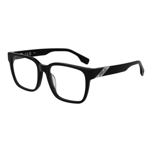 Fila Black Unisex Optical Frames – Square Full-Rim Glasses