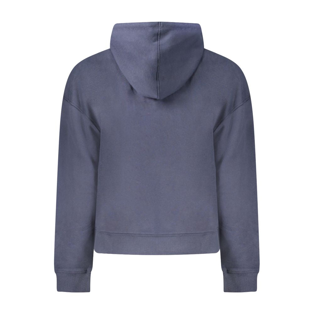 Pepe Jeans Blue Cotton Zip-Up Hoodie for Women