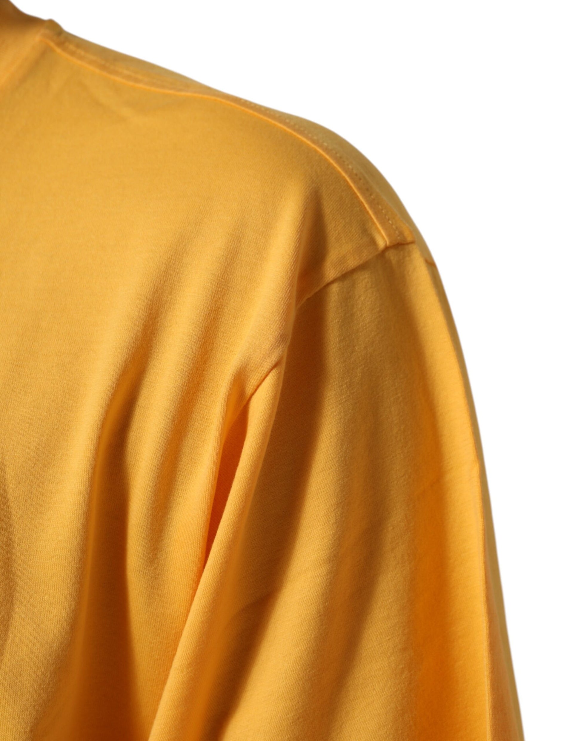 Dolce & Gabbana Yellow Secret Garden Floral Cotton Crew Neck T-shirt