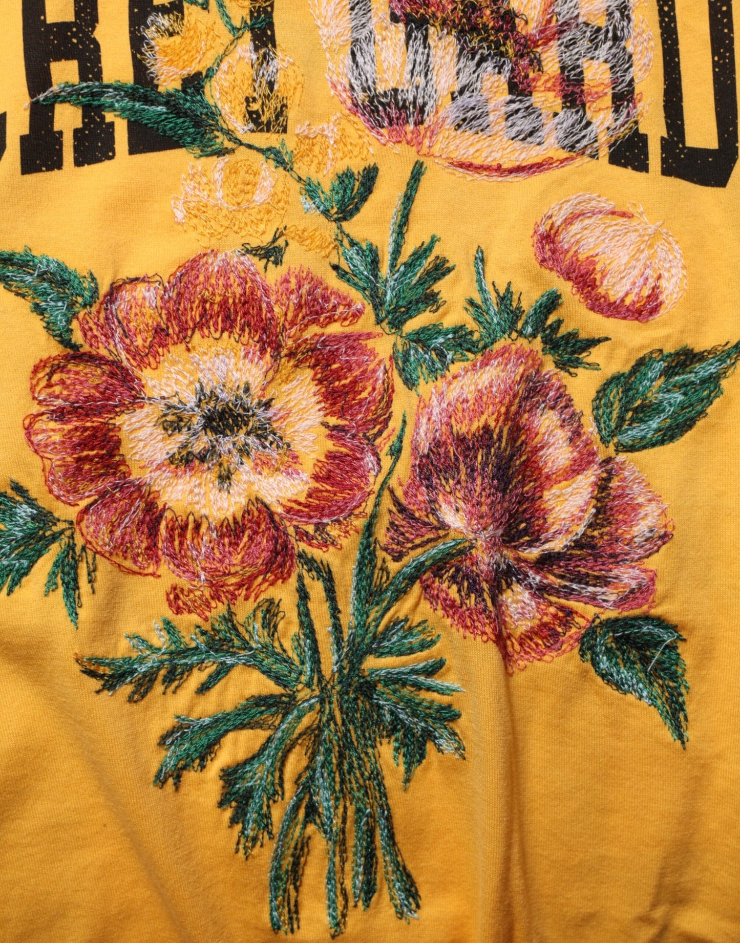 Dolce & Gabbana Yellow Secret Garden Floral Cotton Crew Neck T-shirt