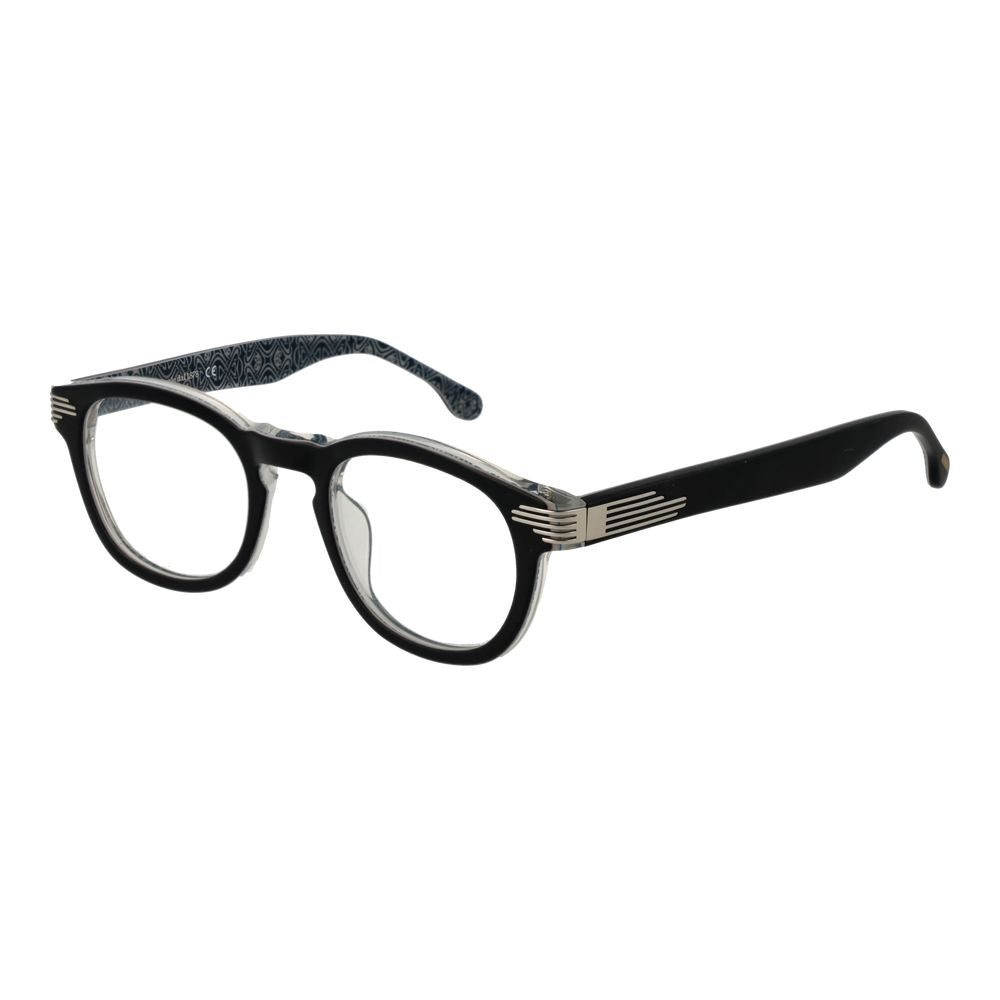 Lozza Black Unisex Optical Frames – Panto Style Demo Lenses