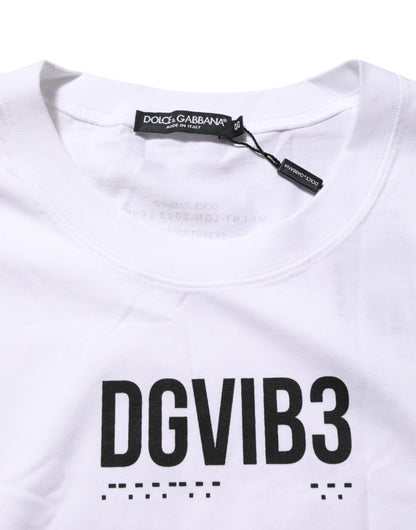 Dolce & Gabbana White Sleeveless Printed Tank T-shirt