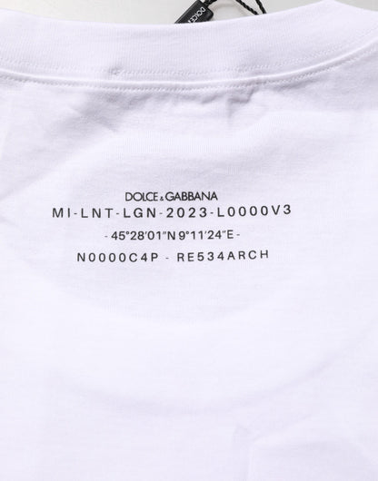 Dolce & Gabbana White Sleeveless Printed Tank T-shirt