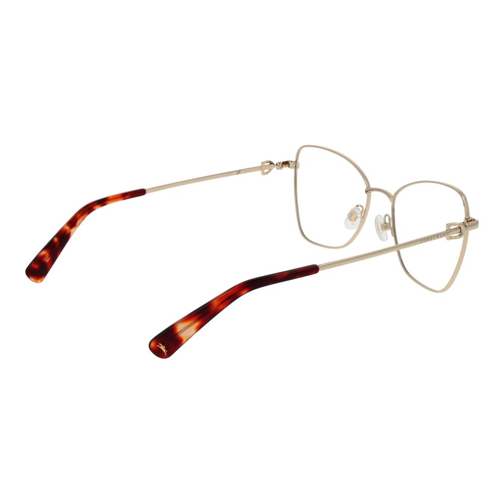 Longchamp Women’s Optical Glasses – Gold Full-Rim Frame, 52mm