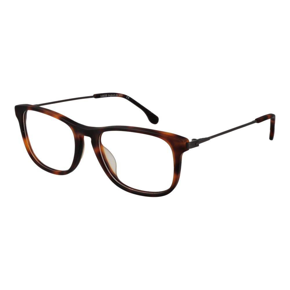 Lozza Brown Men’s Optical Frames – Rectangle Full-Rim Design, 53mm