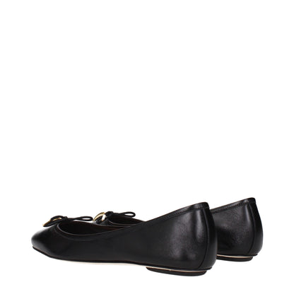 Chloé Black Leather Ballet Flats: Effortless Elegance