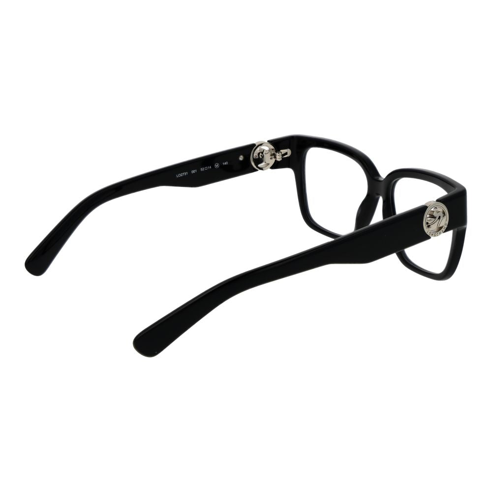 Longchamp Women’s Optical Glasses – Black Rectangle Frame, 52mm