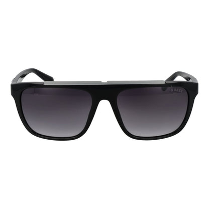 Guess Men’s Sunglasses – Black Rectangle Frame, Grey Gradient Lenses