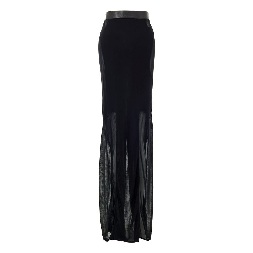 Tom Ford Black Sheer Viscose Maxi Skirt