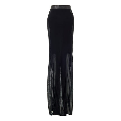 Tom Ford Black Sheer Viscose Maxi Skirt