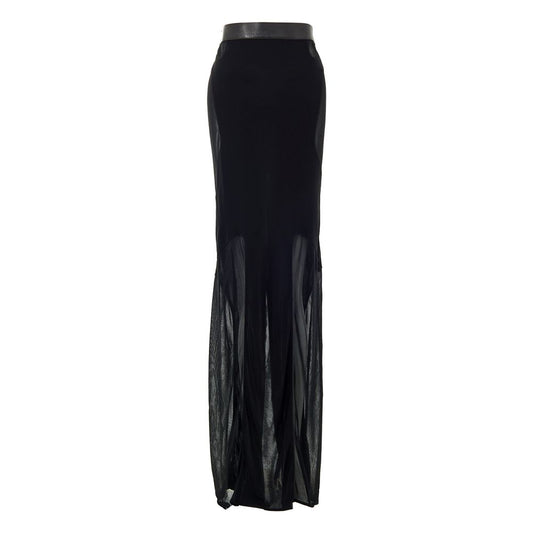 Tom Ford Black Sheer Viscose Maxi Skirt