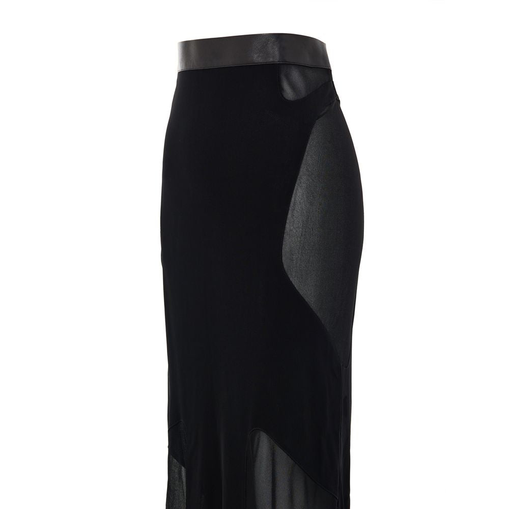 Tom Ford Black Sheer Viscose Maxi Skirt