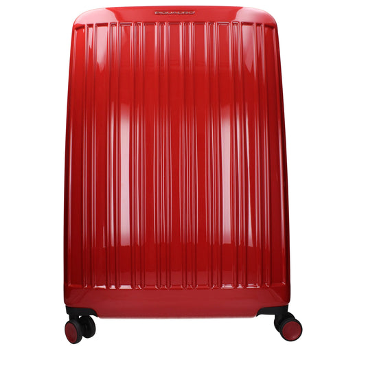 Piquadro Red Polycarbonate Trolley Luggage