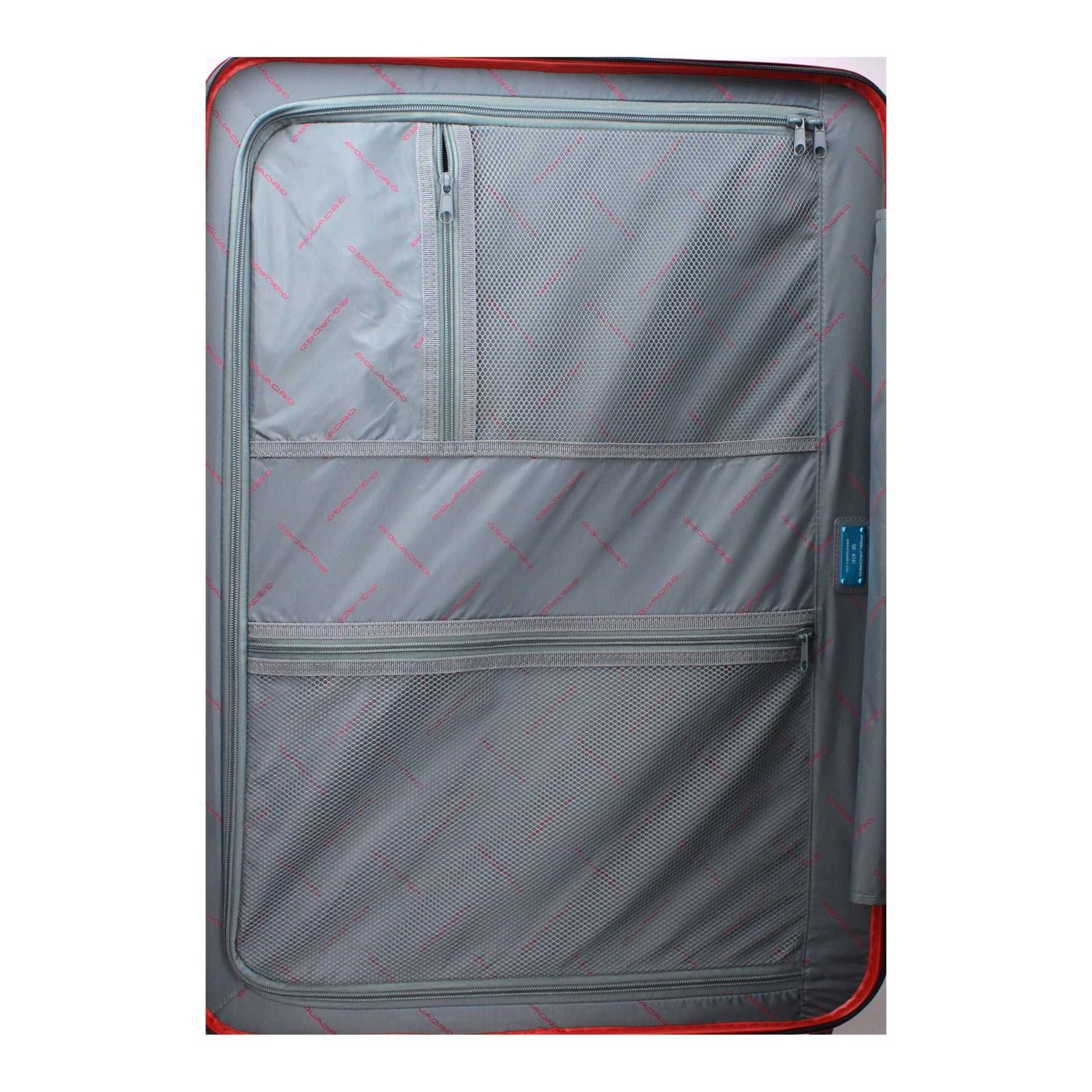 Piquadro Red Polycarbonate Trolley Luggage
