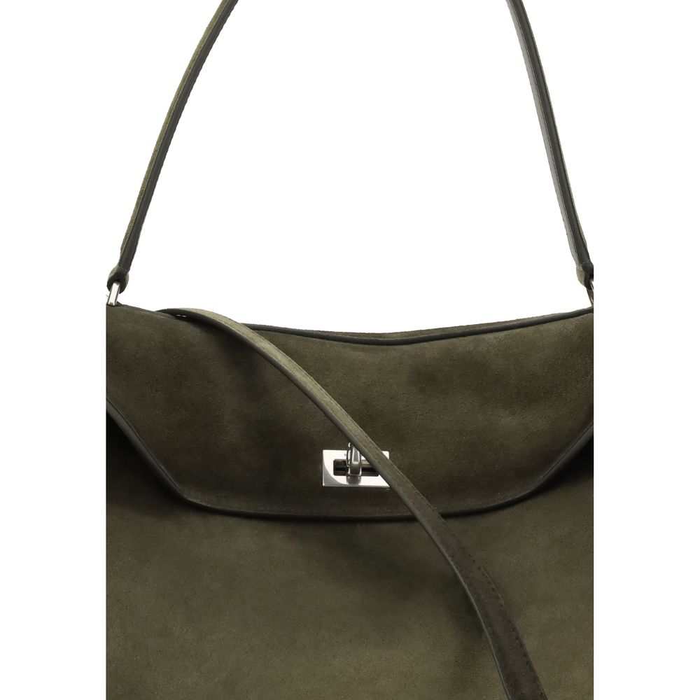 Balenciaga Medium Green Suede Rodeo Bag