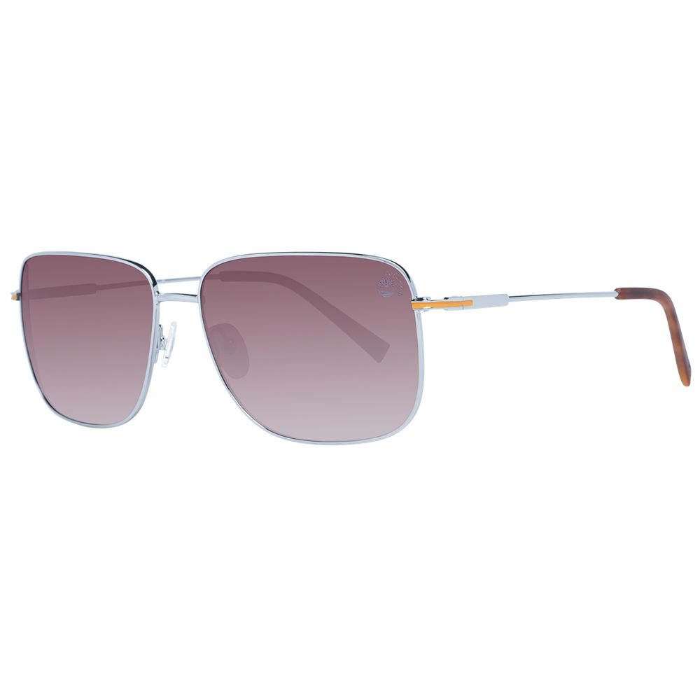 Timberland Men’s Sunglasses – Gunmetal Rectangle Frame, Brown Polarized Gradient Lenses