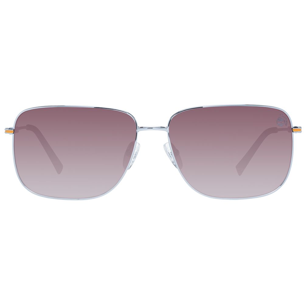 Timberland Men’s Sunglasses – Gunmetal Rectangle Frame, Brown Polarized Gradient Lenses